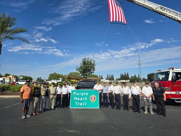 Yuba City Honors Purple Heart Trail
